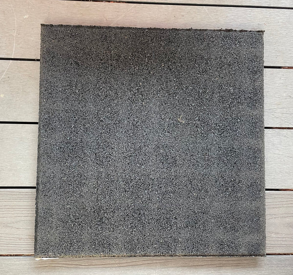 Black Recycled Rubber Tile 500X500X25MM - 39364