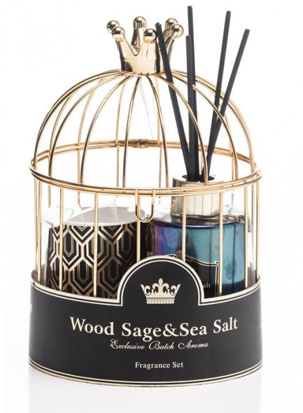 The Grange Collection Scented Cage Set in Wood Sage & Sea Salt - 639096