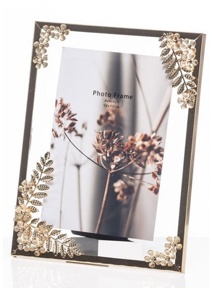 The Grange Collection Gold Flowered Photo Frame