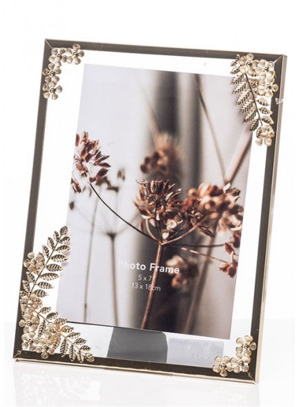 The Grange Collection Gold Flowered Photo Frame