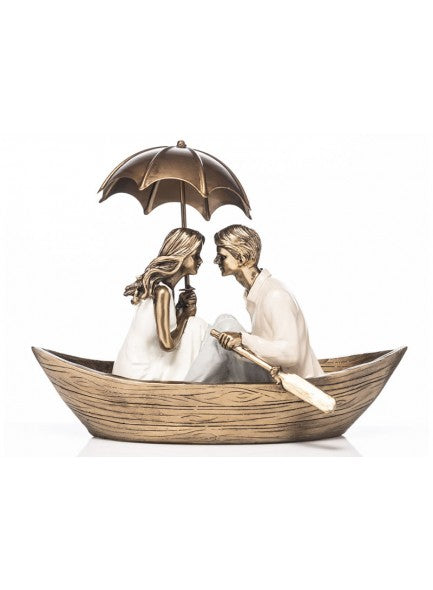 The Grange Collection Rainy Day Couple in Boat - 645037