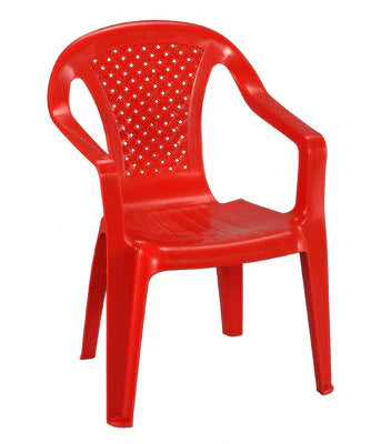 Kids Red Plastic Outdoor Chair - 39497