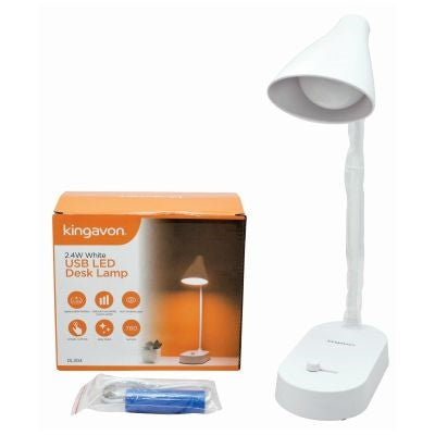 Kingavon 2.4W White USB LED Desk Lamp - 63908