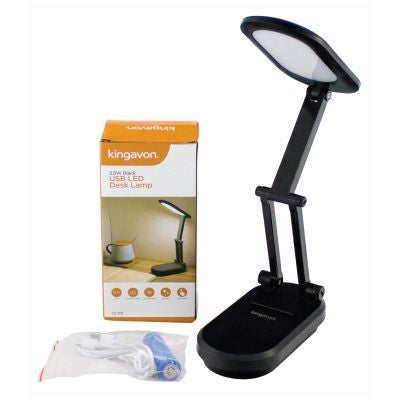 Kingavon 3.8W Black USB LED Desk Lamp - 63907