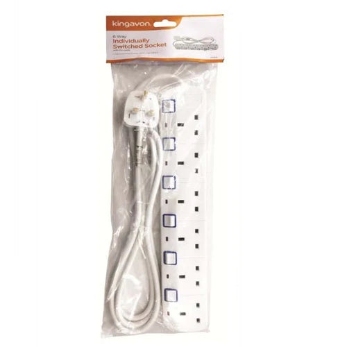 Kingavon 6-Way 2 Meter Extension Lead - 6201885