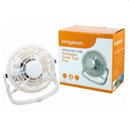 Kingavon Black/White Mini USB Portable Desk Top Fan - 64089