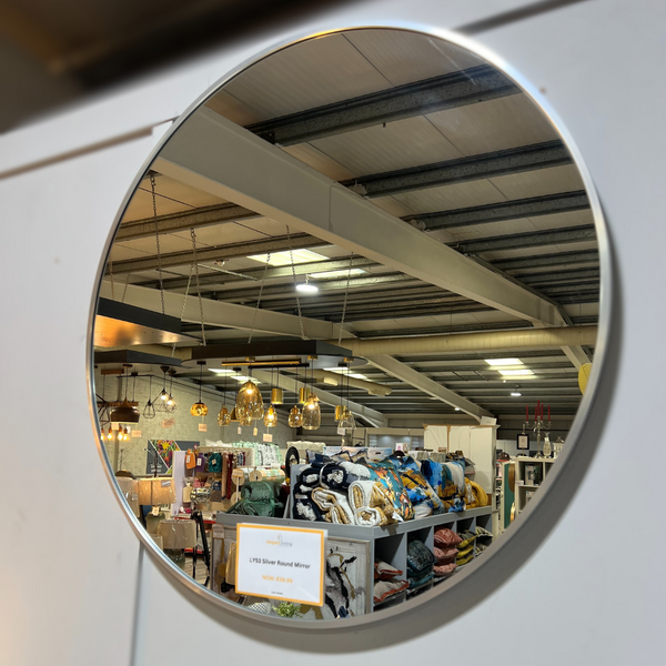 Kirkwood 80cm Silver Round Mirror - 6412826