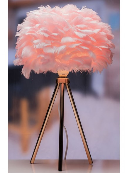The Grange Collection Feather Shade Tripod Table Lamp - 631633