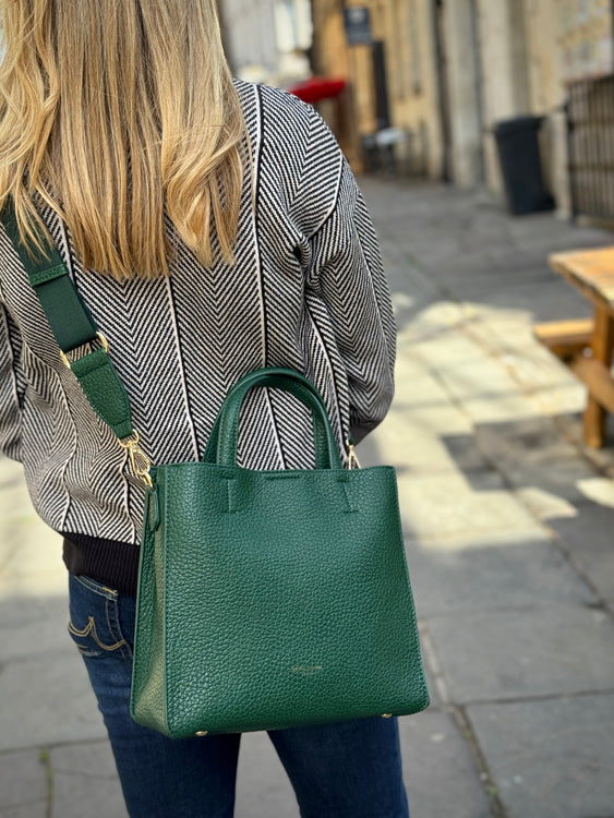 DAVID JONES DK GREEN LARGE BAG - 721783
