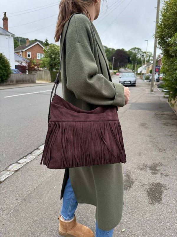 DAVID JONES HOT CHOC SHOULDER BAG W/FRINGE - 721804