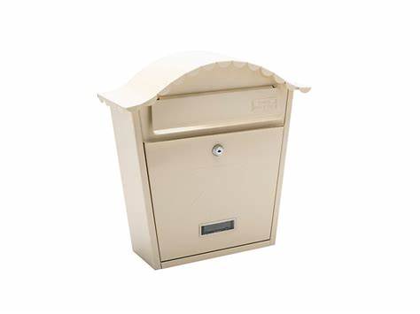 Manor Traditional Cream Steel Post Box - 643131