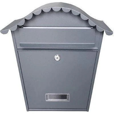 Manor Post Box Traditional Grey Steel - 643137