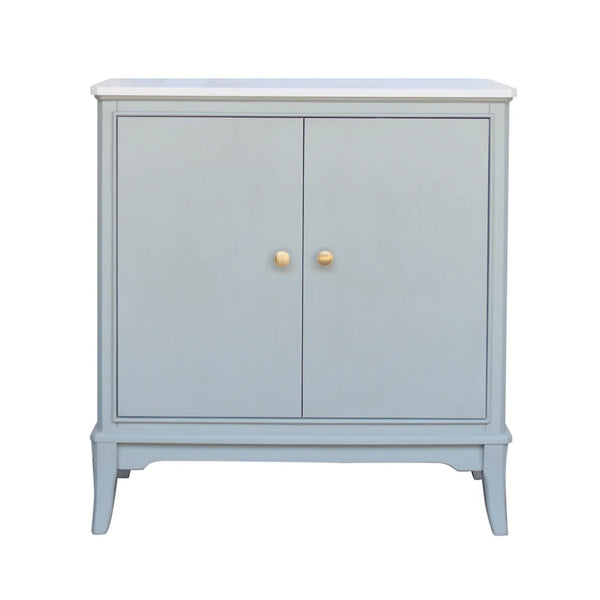 MONROE 2 DOOR CABINET W/MARBLE TOP SAGE - 641134