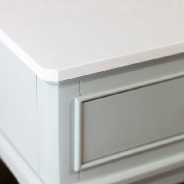 MONROE 2 DOOR CABINET W/MARBLE TOP SAGE - 641134