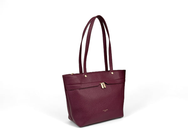 DAVID JONES PLUM MEDIUM SHOPPER BAG - 721705