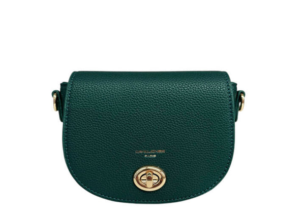 DAVID JONES GREEN SMALL SHOULDER BAG W/TURNLOCK - 721709
