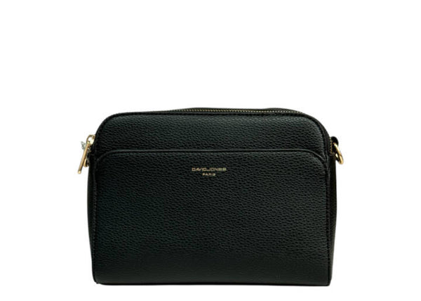 DAVID JONES BLACK TWIN ZIP CAMERA BAG - 721710