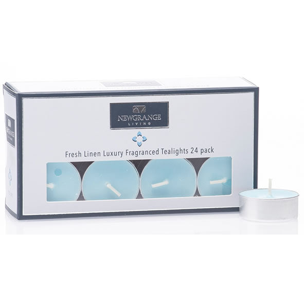 Newgrange 24pk Fresh Linen Scented T-Lights - 6445051
