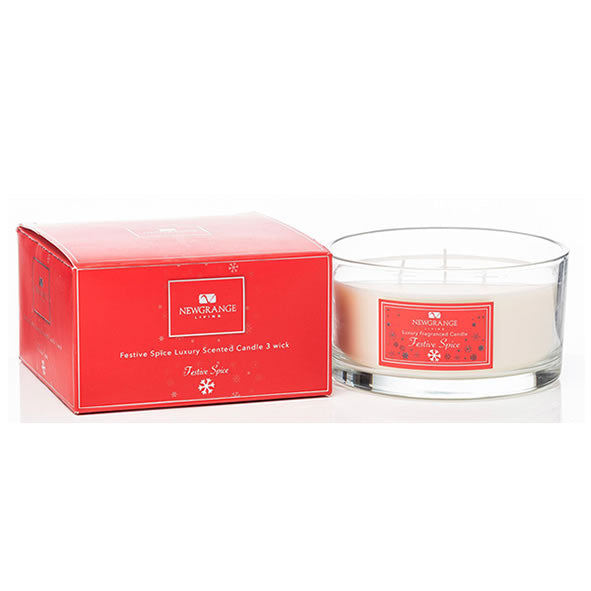 Newgrange Festive Spice 3 Wick Candle - 639114