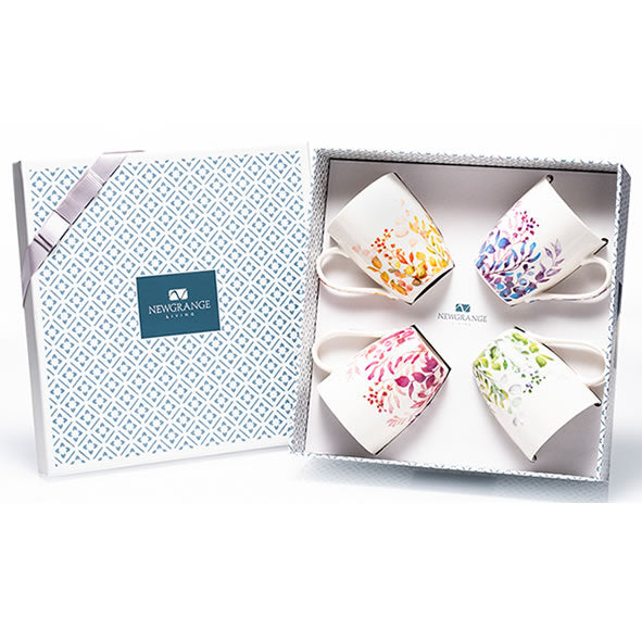 Newgrange Floral Bone China Mug Set (4) - 647360