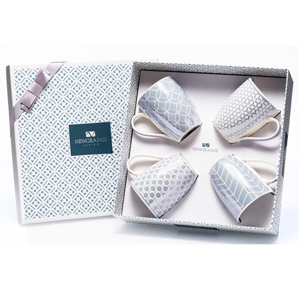 Newgrange Gemma Lustre Bone China Mug Set (4) - 642735