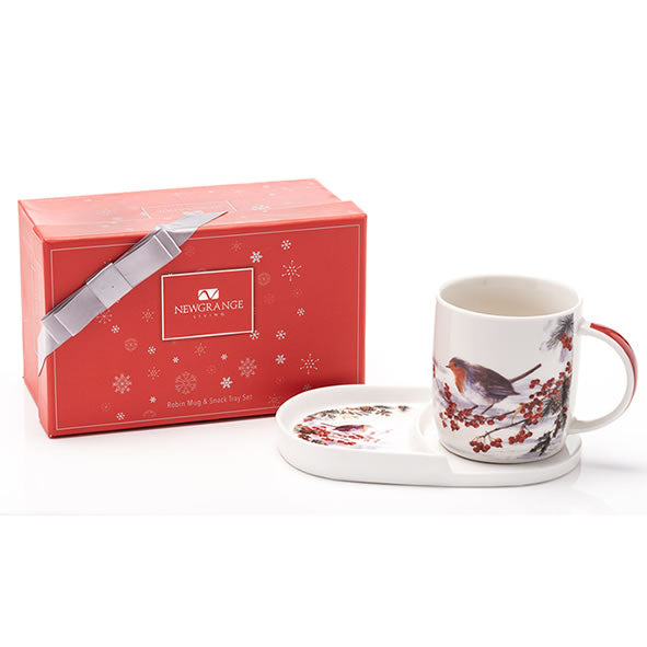 Newgrange Robin Mug & Snack Tray Set - 665727