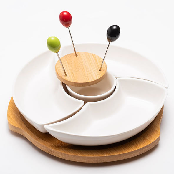 Newgrange Small Ceramic Dip Set With Turntable - 644252