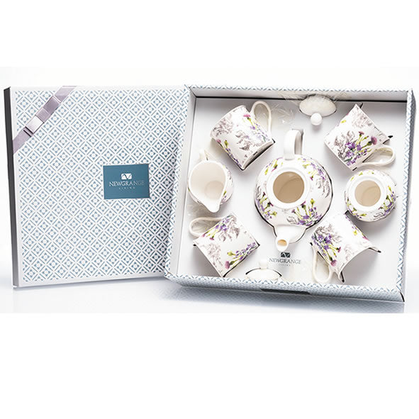 Newgrange White Thistle 7pc Bone China Tea Set - 646406