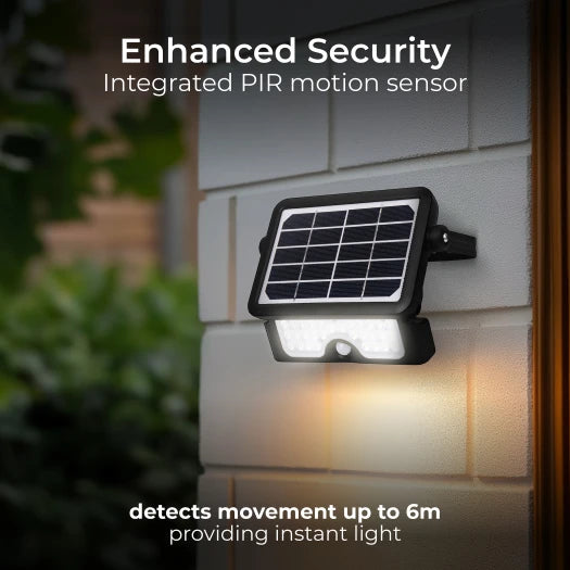 LUCECO SOLAR GUARDIAN 5W PIR FLOODLIGHT IP6 - 62284