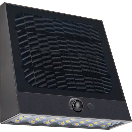 LUCECO STEALTH 7W SOLAR WALL LIGHT W/PIR - 622842