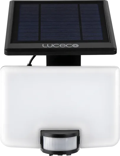 LUCECO SOLAR 11W FLOODLIGHT W/PIR & DETACH PANEL - 622841