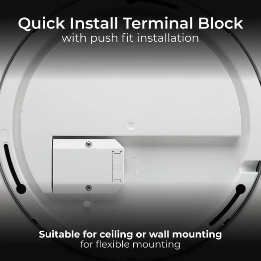LUCECO BEZEL 17W WHT/CHR INDOOR BULKHEAD - 622854
