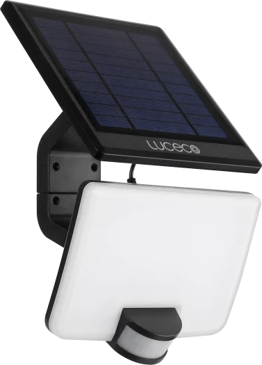 LUCECO SOLAR 11W FLOODLIGHT W/PIR & DETACH PANEL - 622841