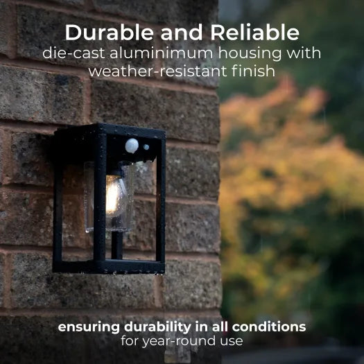 LUCECO FILAMENT 2W SOLAR WALL LANTERN - 622844