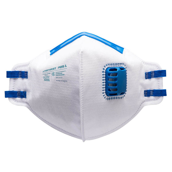 Portwest P251 - FFP2 Valved Fold Flat Respirator (20 Pack) - 67745