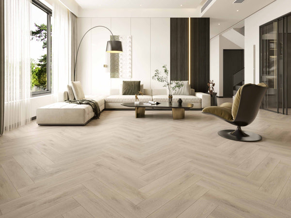 WHITERIVER MILANO HERRINGBONE 12MM AC5 PIAZZA OAK LAMINATE FLOORING