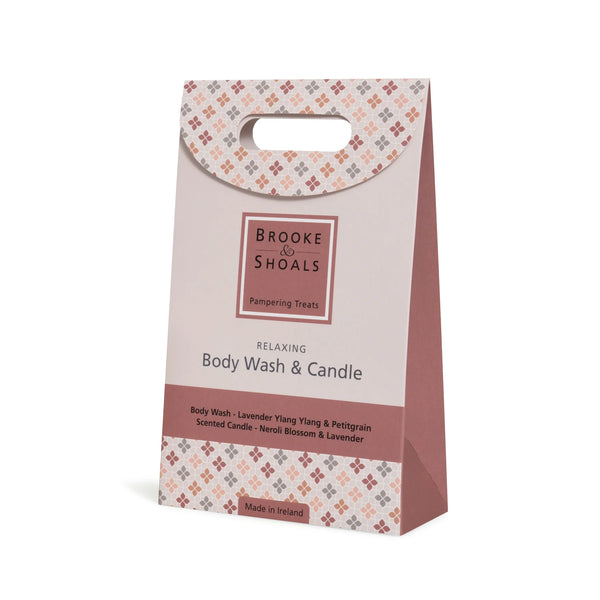 Brooke & Shoals Wellness Pampering Set: Relaxing Body Wash & Candle - 649453