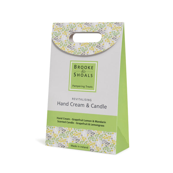 Brooke & Shoals Wellness Pampering Set: Revitalising Hand Cream & Candle - 649452