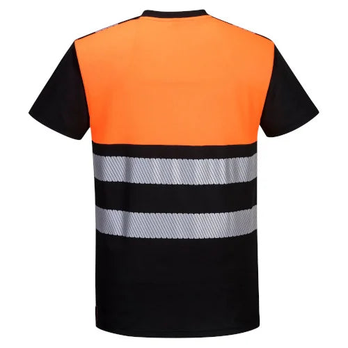 Portwest Hi-Vis Cotton T-shirt Orange/Black