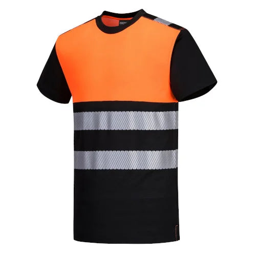 Portwest Hi-Vis Cotton T-shirt Orange/Black