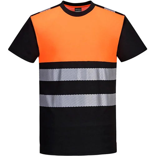 Portwest Hi-Vis Cotton T-shirt Orange/Black