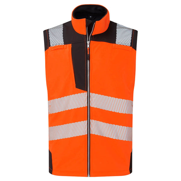 Portwest PW325 Hi-Vis Softshell Gilet Orange/Black