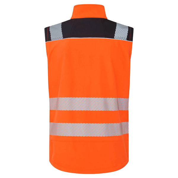 Portwest PW325 Hi-Vis Softshell Gilet Orange/Black