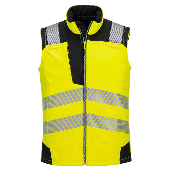 Portwest PW325 Hi-Vis Softshell Gilet Yellow/Black