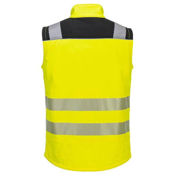 Portwest PW325 Hi-Vis Softshell Gilet Yellow/Black