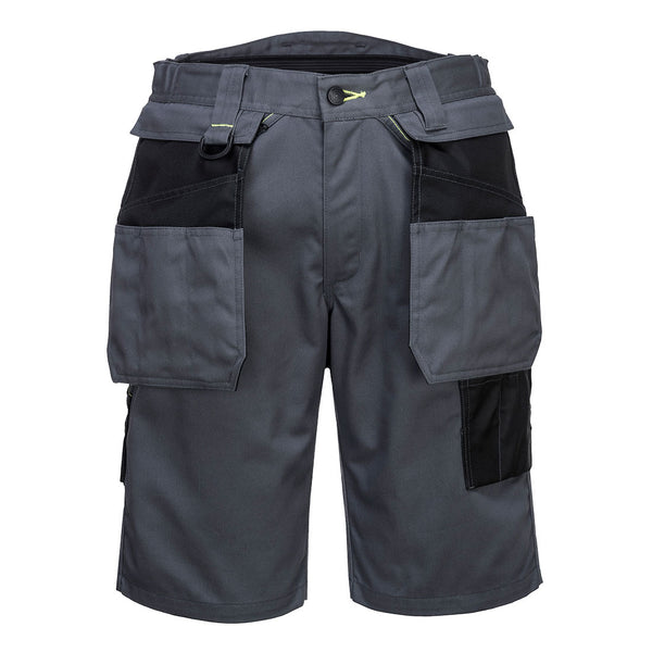 Portwest PW345 Holster Work Shorts Grey/Black