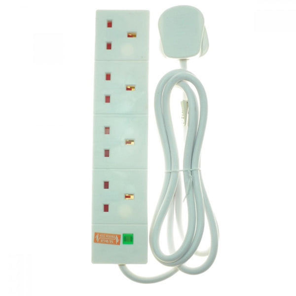 Power Master 4-Way 2 Meter Surge Protected Extension Lead - 6200782