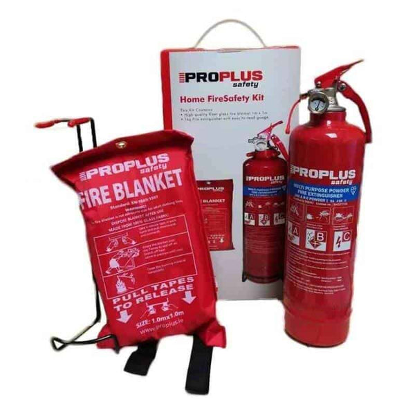 Proplus Fire Safety Kit - 1kg Fire Extinguisher and Fire Blanket - 6200061