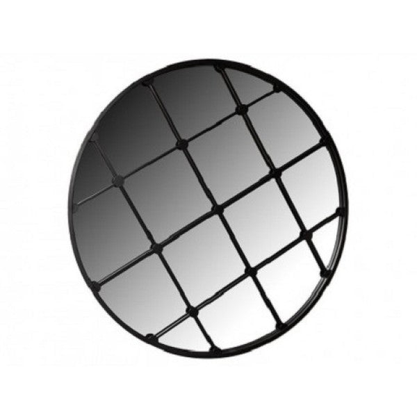 The Grange Collection Round Black Window Mirror - 641570