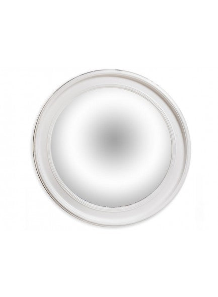 The Grange Collection White Round Mirror - 640196